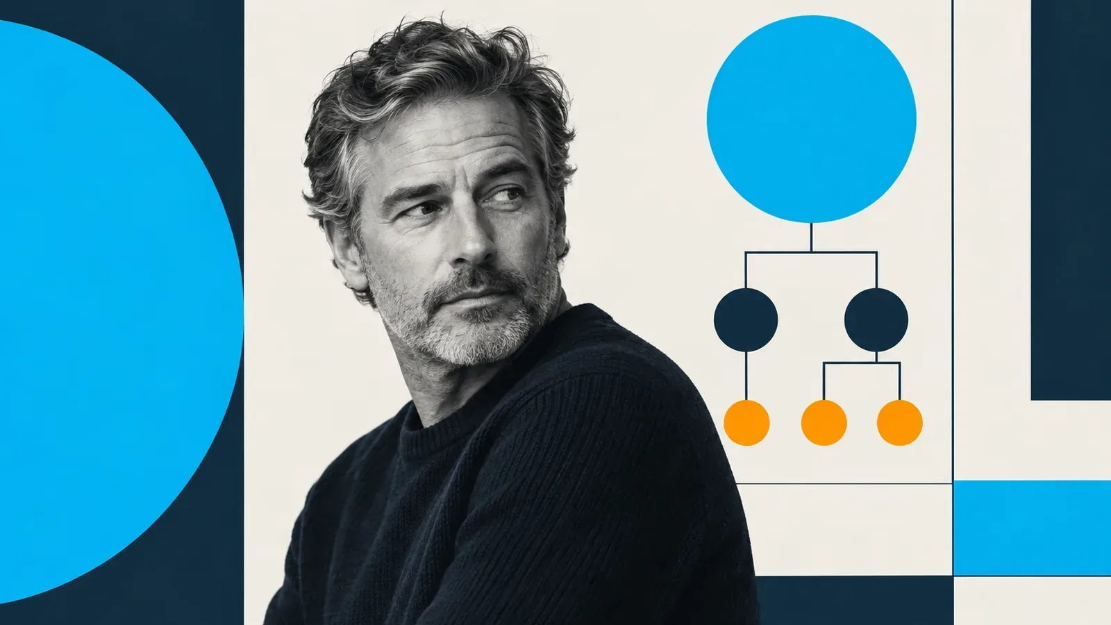 Three-tier hierarchy of linked circles shows a crawlable site architecture where every page sits within three clicks.