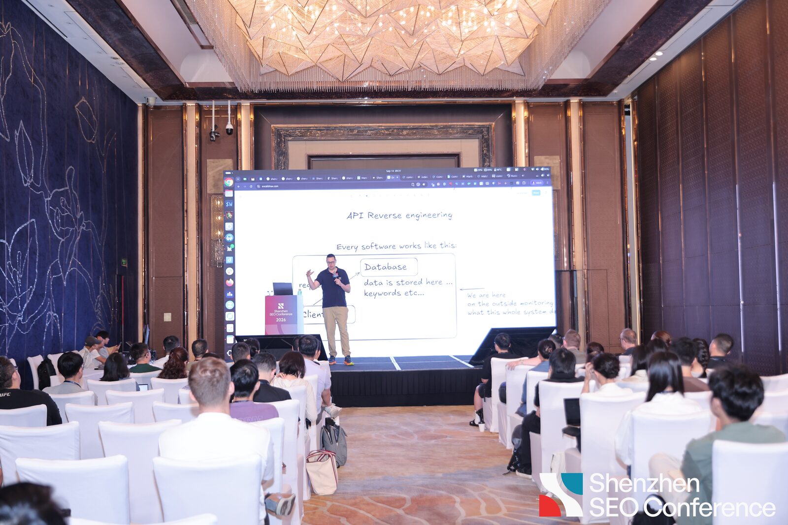 Marc Moeller teaching a full room of attendees at his GEO workshop in Shenzhen