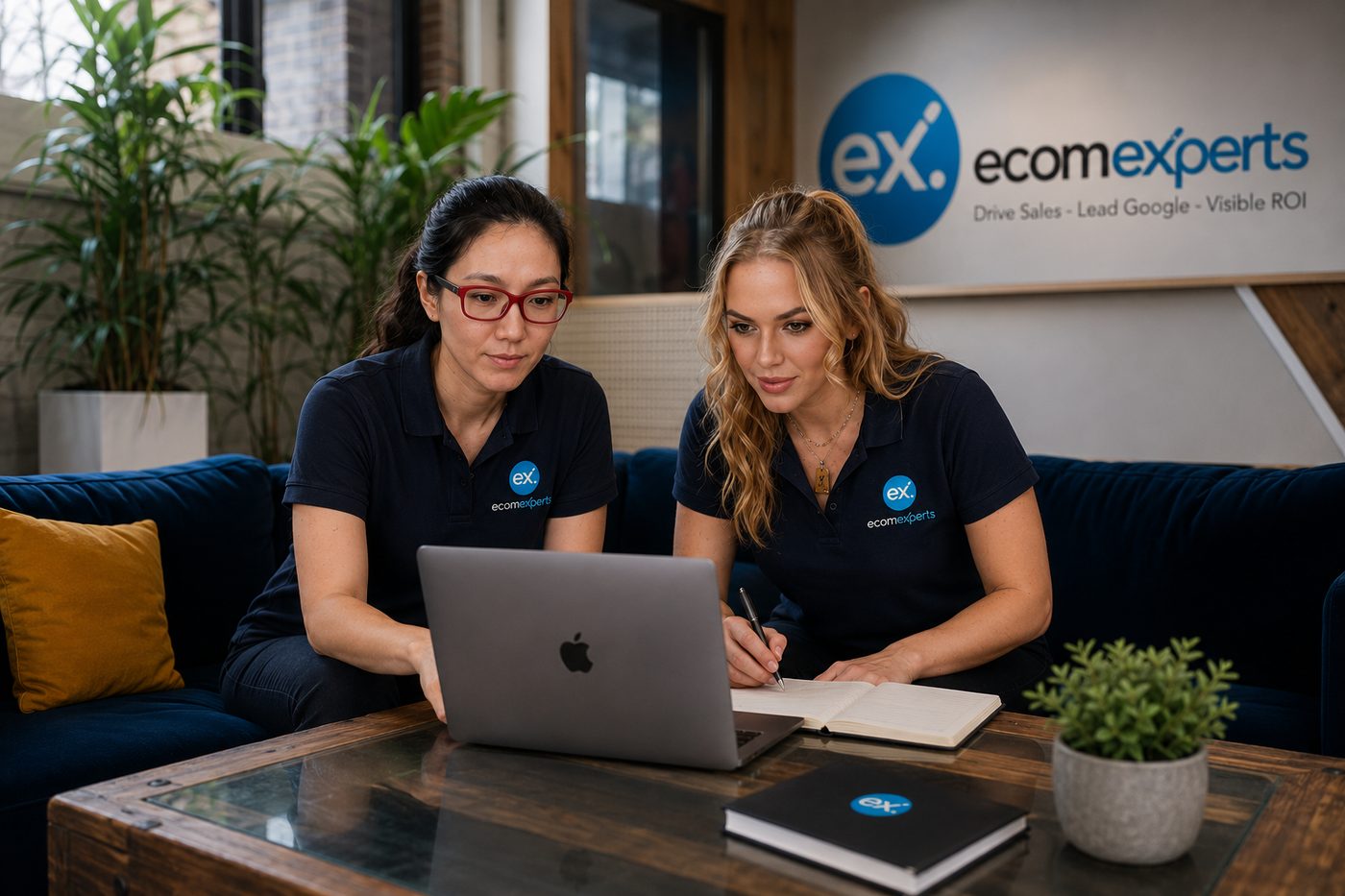 EcomExperts strategists planning an enterprise SEO campaign